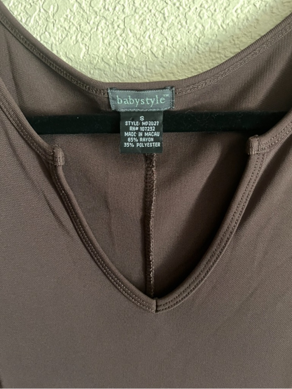 Brown V-Neck Midi Dress - Picture 3 of 3